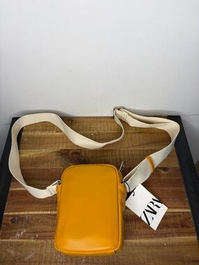 NWT ZARA Yellow Messenger Bag